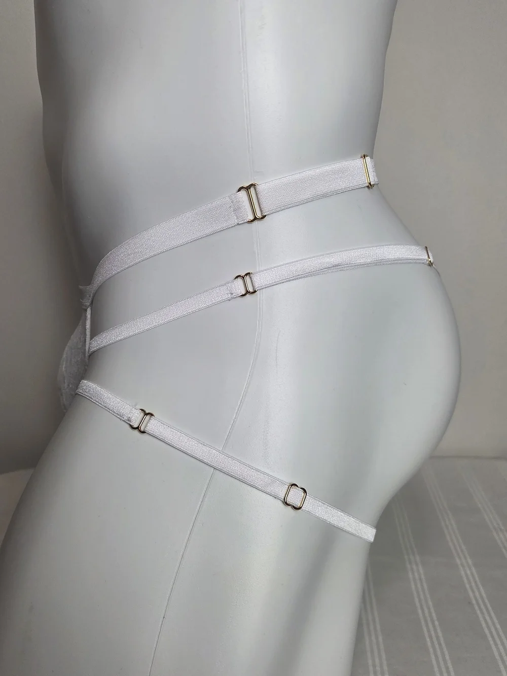 Cosabella Men's Strappy Lace Jockstrap Brief - White